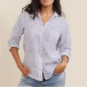 100% Linen Button-Down Shirt - Women